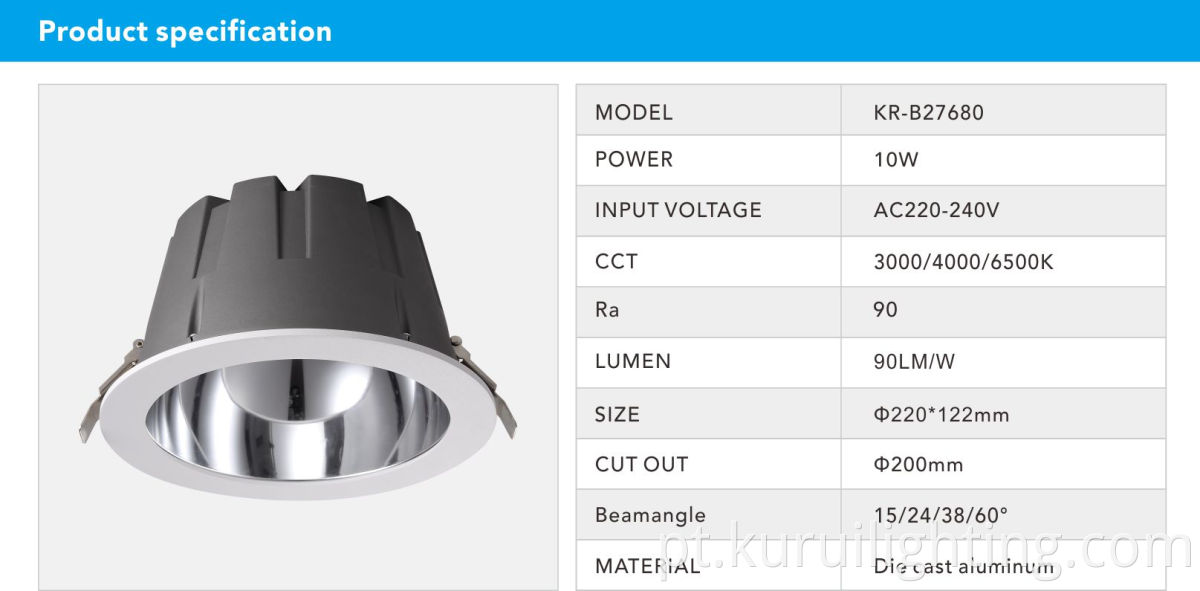 55w LED Recessed Downligh